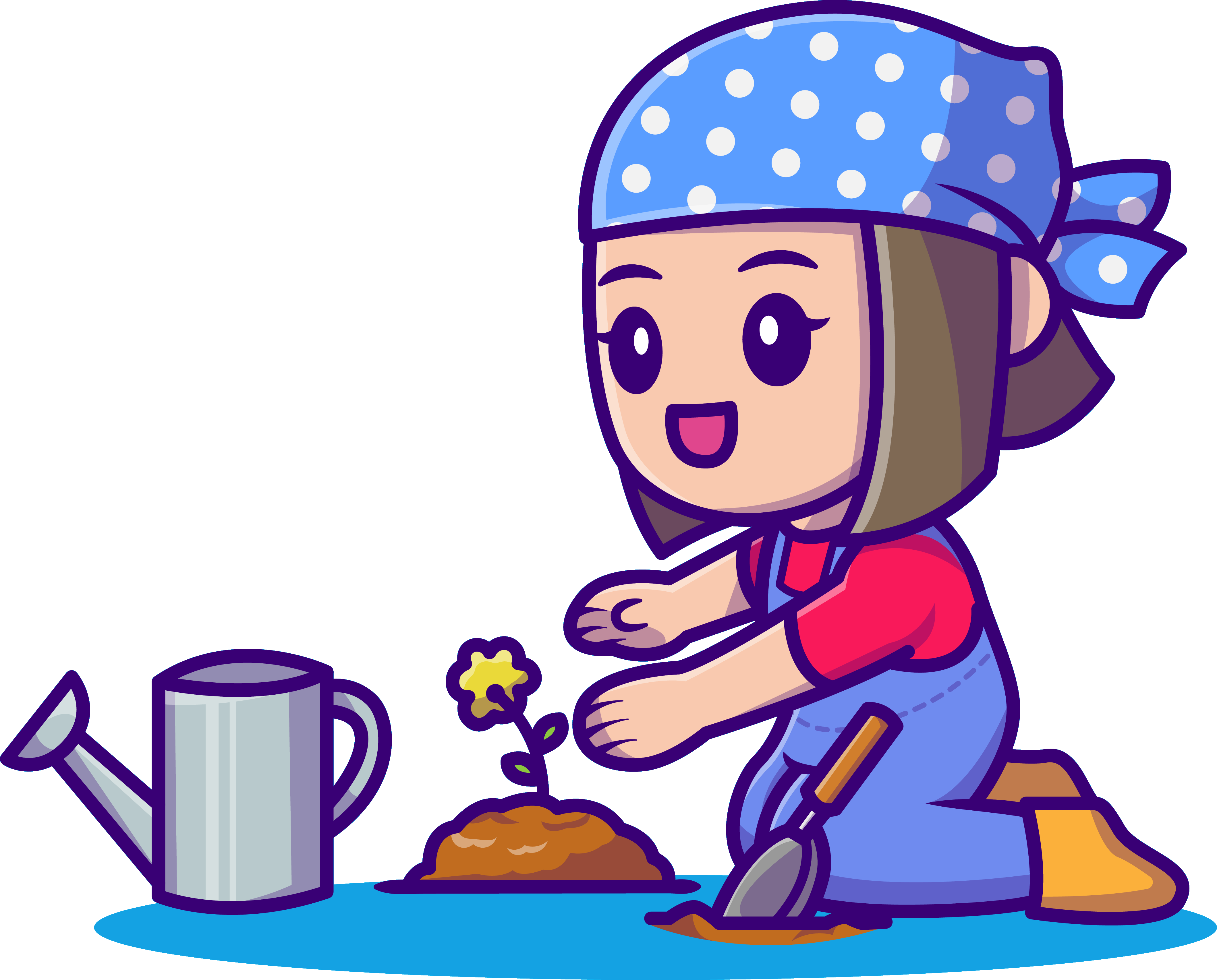 Girl planting flower by catalyststuff